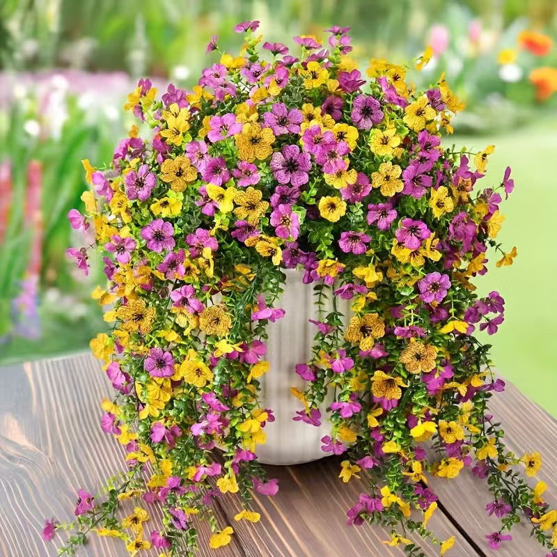 ⏳LAST DAY SPECIAL PRICE: $9.99!!🌷Outdoor cascading daisy and eucalyptus flowers – UV resistant