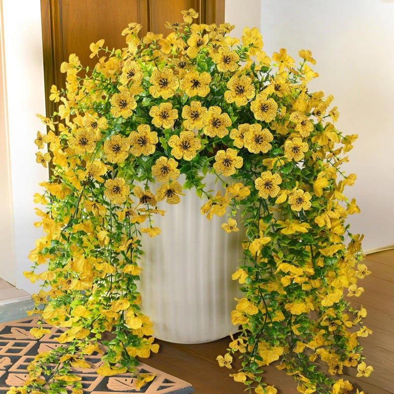 ⏳LAST DAY SPECIAL PRICE: $9.99!!🌷Outdoor cascading daisy and eucalyptus flowers – UV resistant