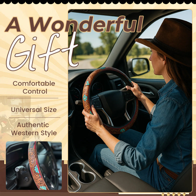 💥Limited-time offer🤠 Western Cowboy Steering Wheel Cover