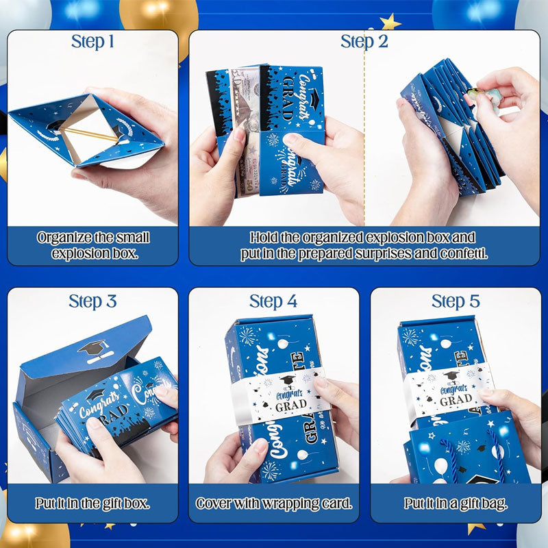 🎓 Bouncy Red Envelope Box Graduation Gift Box