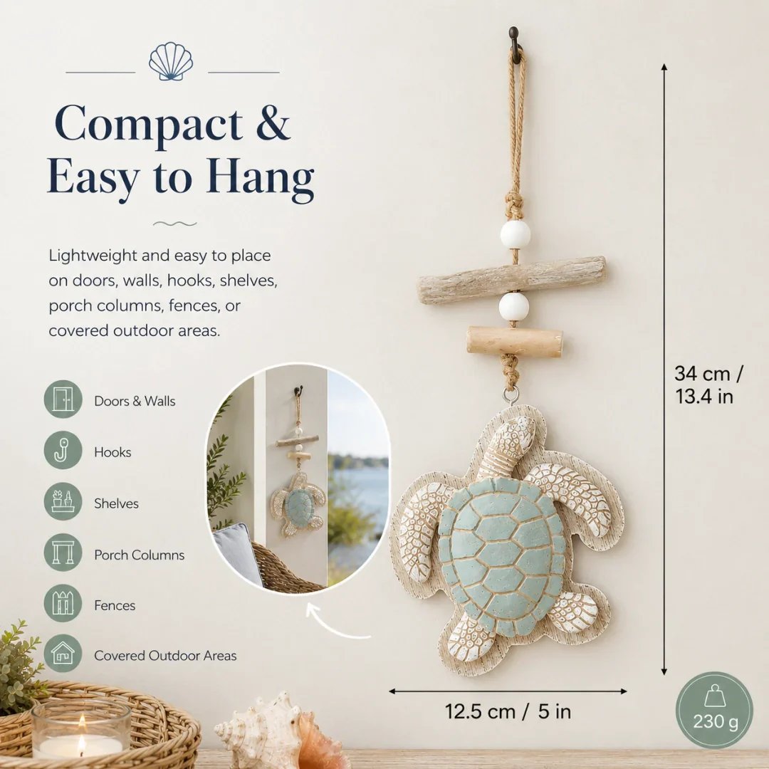 Glow-in-the-Dark Coastal Turtle Wall Hanging 🐢