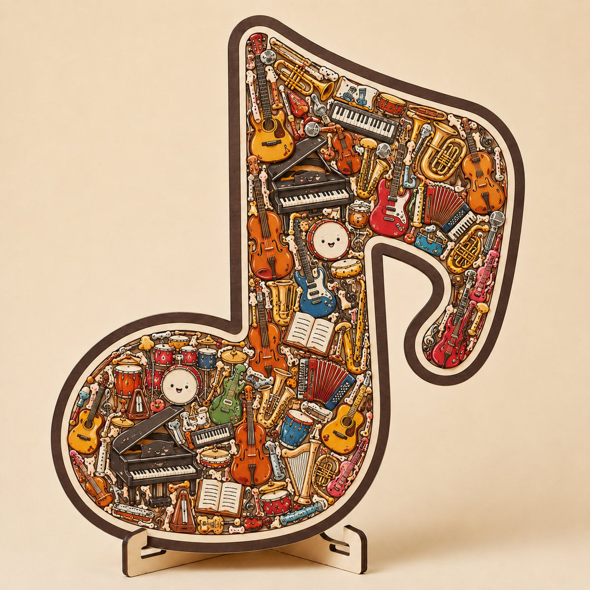 🎶Musical Note Instrument Jigsaw Puzzle Ornament
