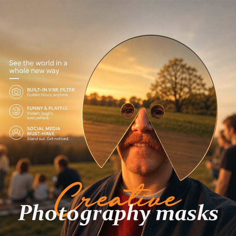 Novel Mirror Face Mask for Creative Outdoor Photography🤩