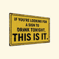 Funny “Drink Tonight” Vintage Metal Tin Sign 🍻😂✨