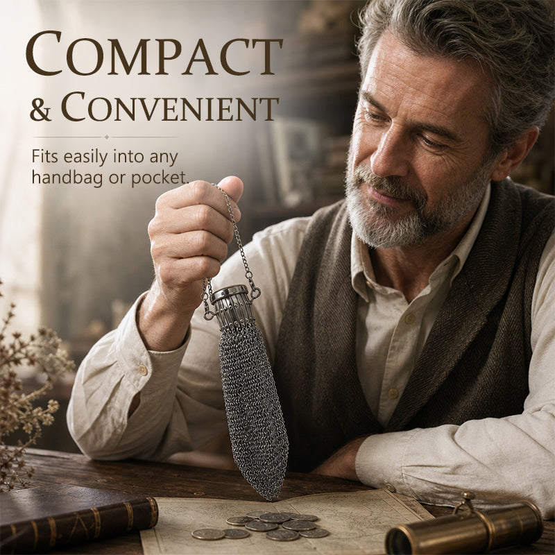 Vintage-Inspired Chainmail Coin Purse