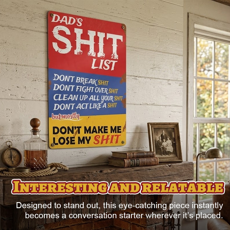 😄Dad's List of Rules