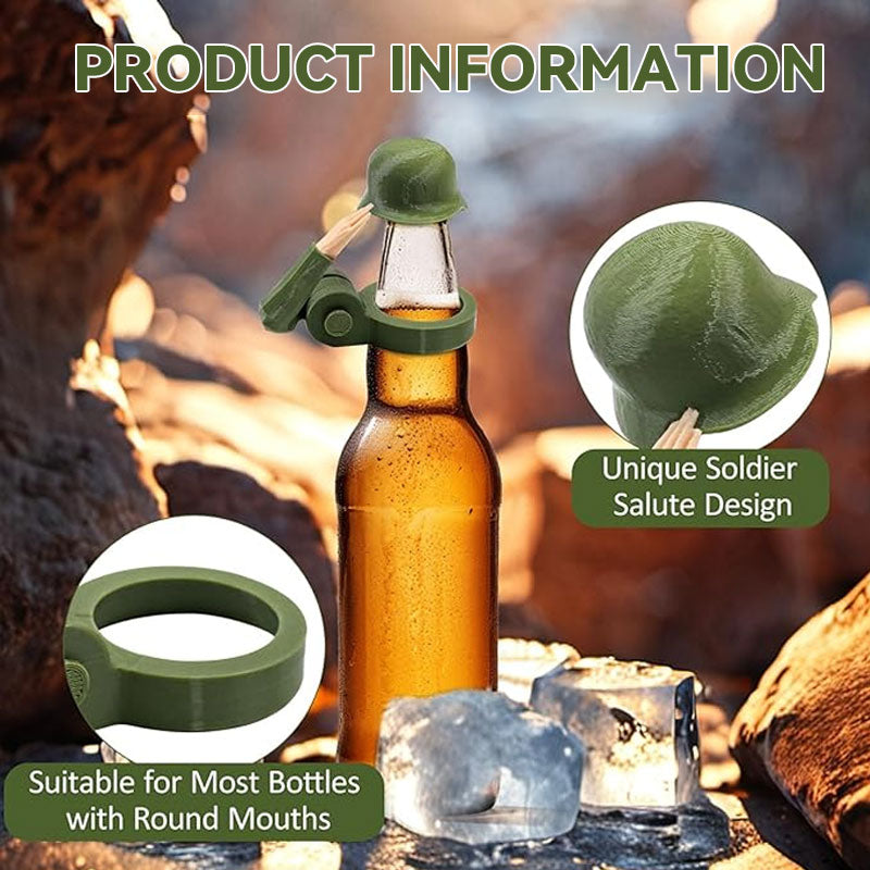 🍻 Soldier Salute Beer Bottle Helmet 🎖️