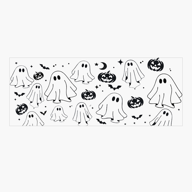 🎃👻Spooky Fun: Ghost & Pumpkin Sunroof Car Decal