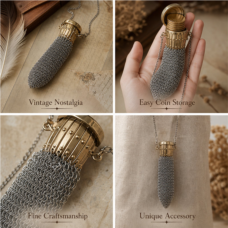 Vintage-Inspired Chainmail Coin Purse