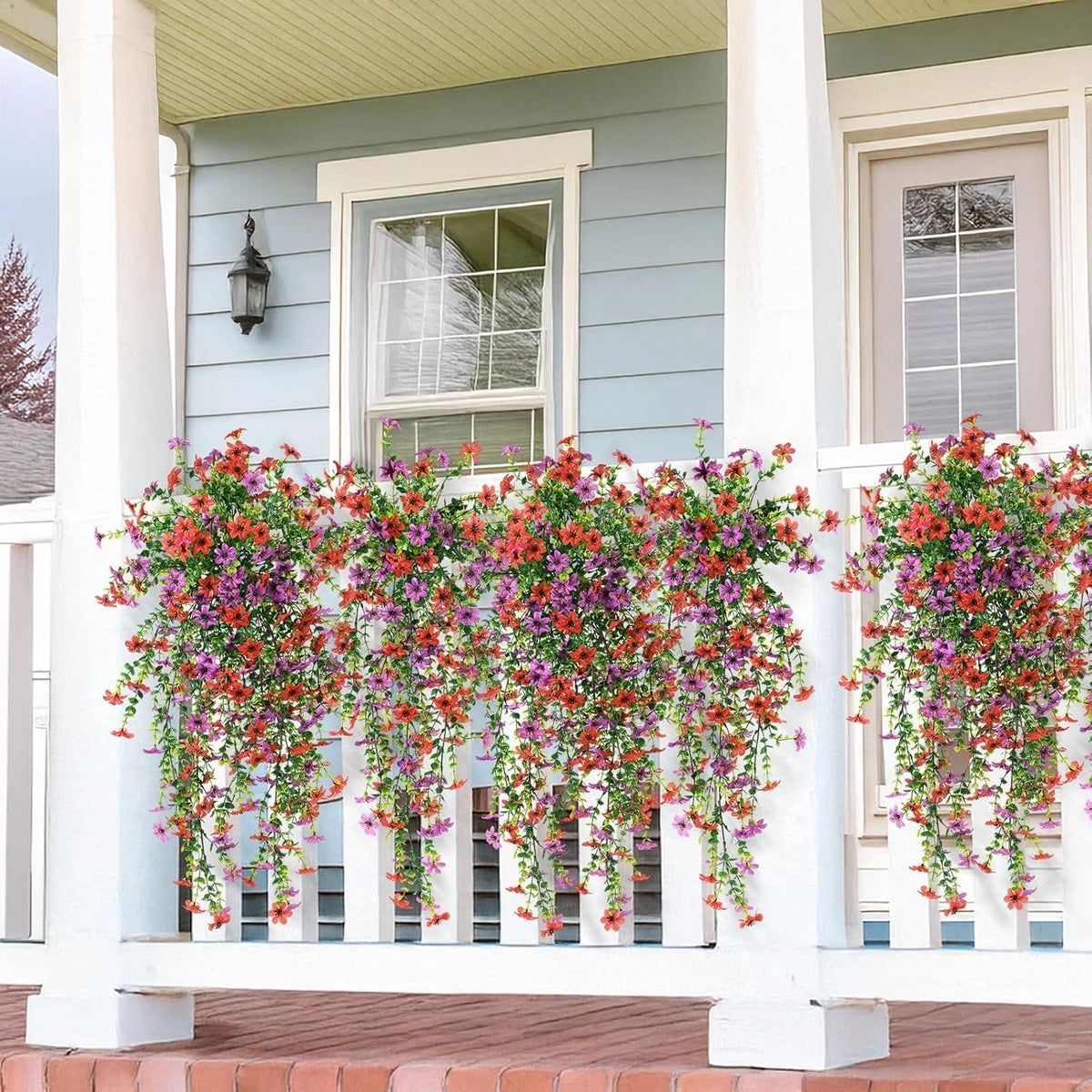 ⏳LAST DAY SPECIAL PRICE: $9.99!!🌷Outdoor cascading daisy and eucalyptus flowers – UV resistant