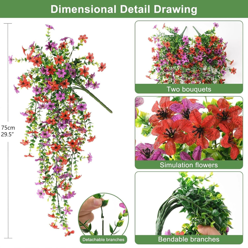 ⏳LAST DAY SPECIAL PRICE: $9.99!!🌷Outdoor cascading daisy and eucalyptus flowers – UV resistant