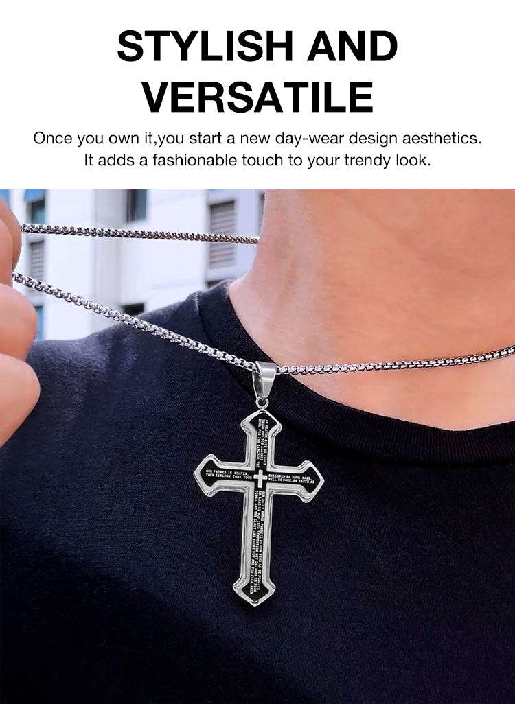 📢📢LAST DAY SALE 50% OFF✝️ “The Lord's Prayer” Cross Necklace -- Unisex