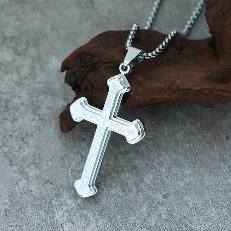 📢📢LAST DAY SALE 50% OFF✝️ “The Lord's Prayer” Cross Necklace -- Unisex