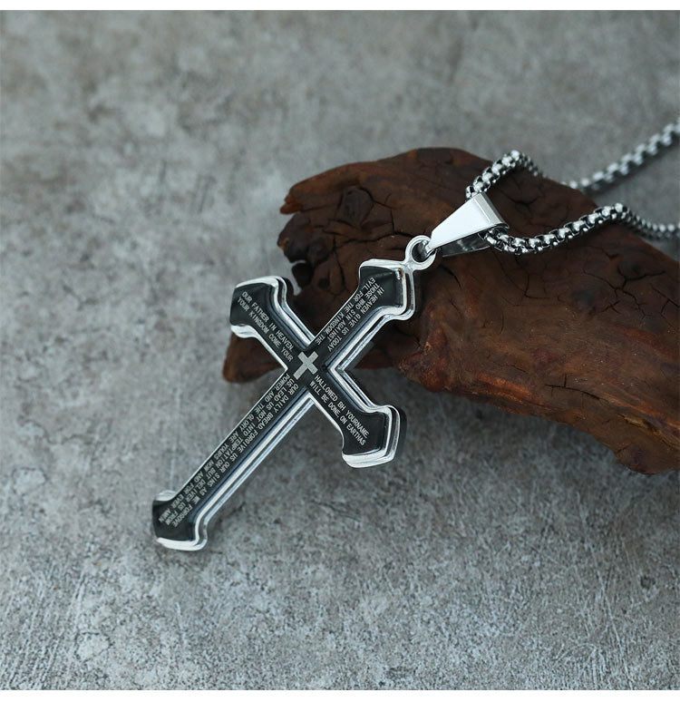 📢📢LAST DAY SALE 50% OFF✝️ “The Lord's Prayer” Cross Necklace -- Unisex