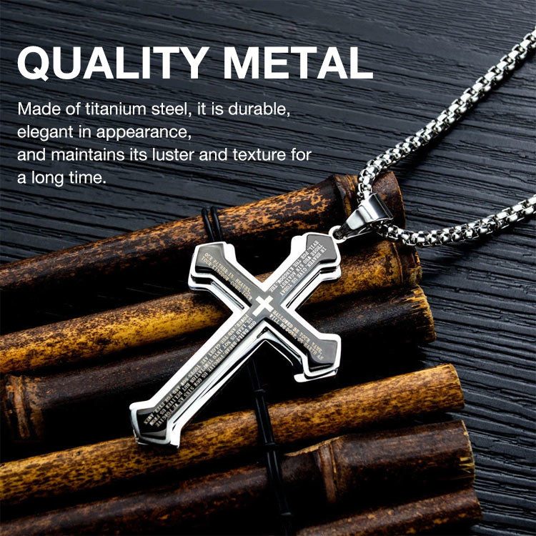 📢📢LAST DAY SALE 50% OFF✝️ “The Lord's Prayer” Cross Necklace -- Unisex
