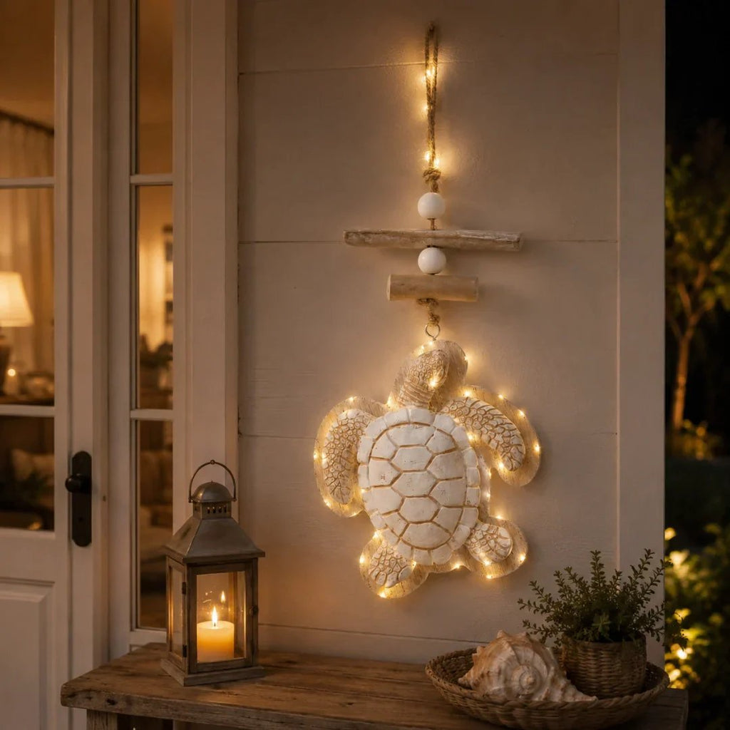 Glow-in-the-Dark Coastal Turtle Wall Hanging 🐢