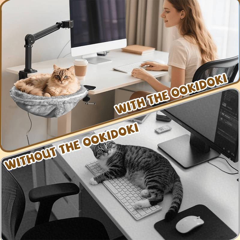 🐱Durable Ergonomic cat Desk Bed for Remote Workers