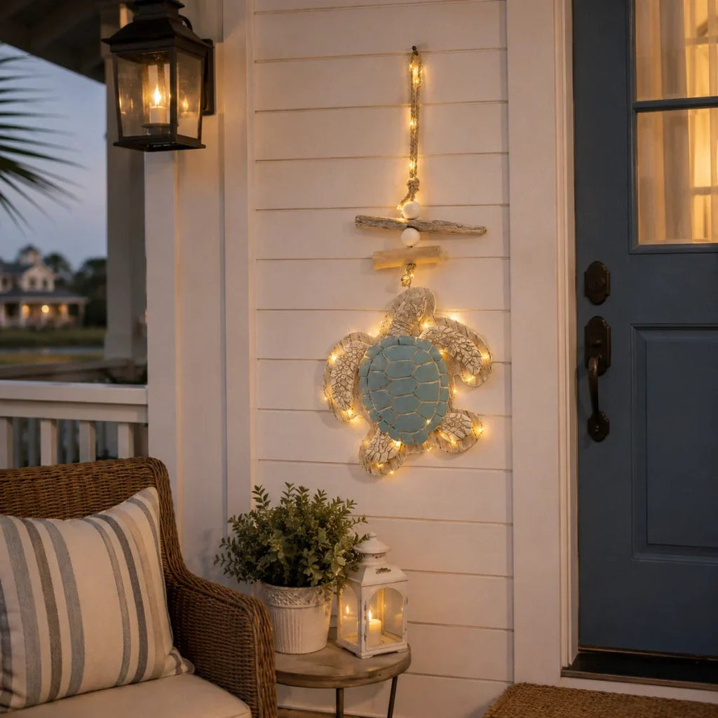 Glow-in-the-Dark Coastal Turtle Wall Hanging 🐢