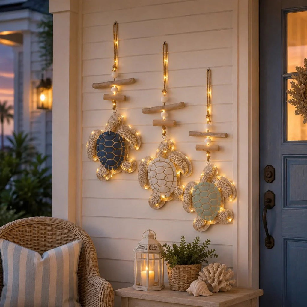 Glow-in-the-Dark Coastal Turtle Wall Hanging 🐢