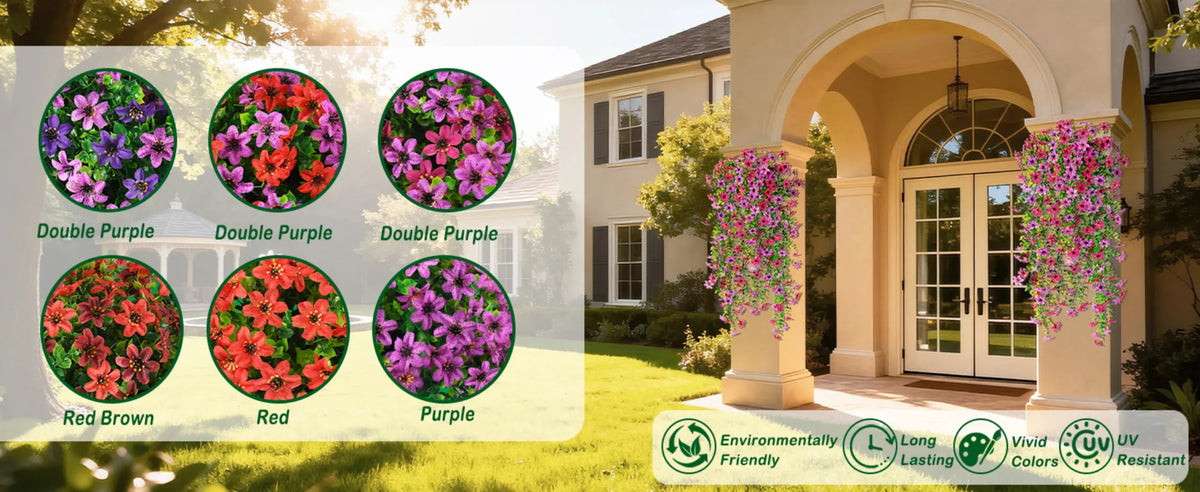 ⏳LAST DAY SPECIAL PRICE: $9.99!!🌷Outdoor cascading daisy and eucalyptus flowers – UV resistant