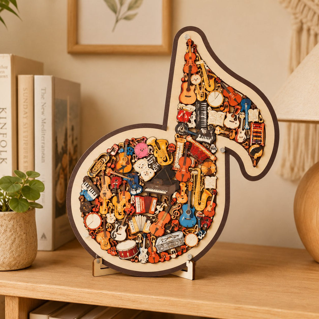 🎶Musical Note Instrument Jigsaw Puzzle Ornament