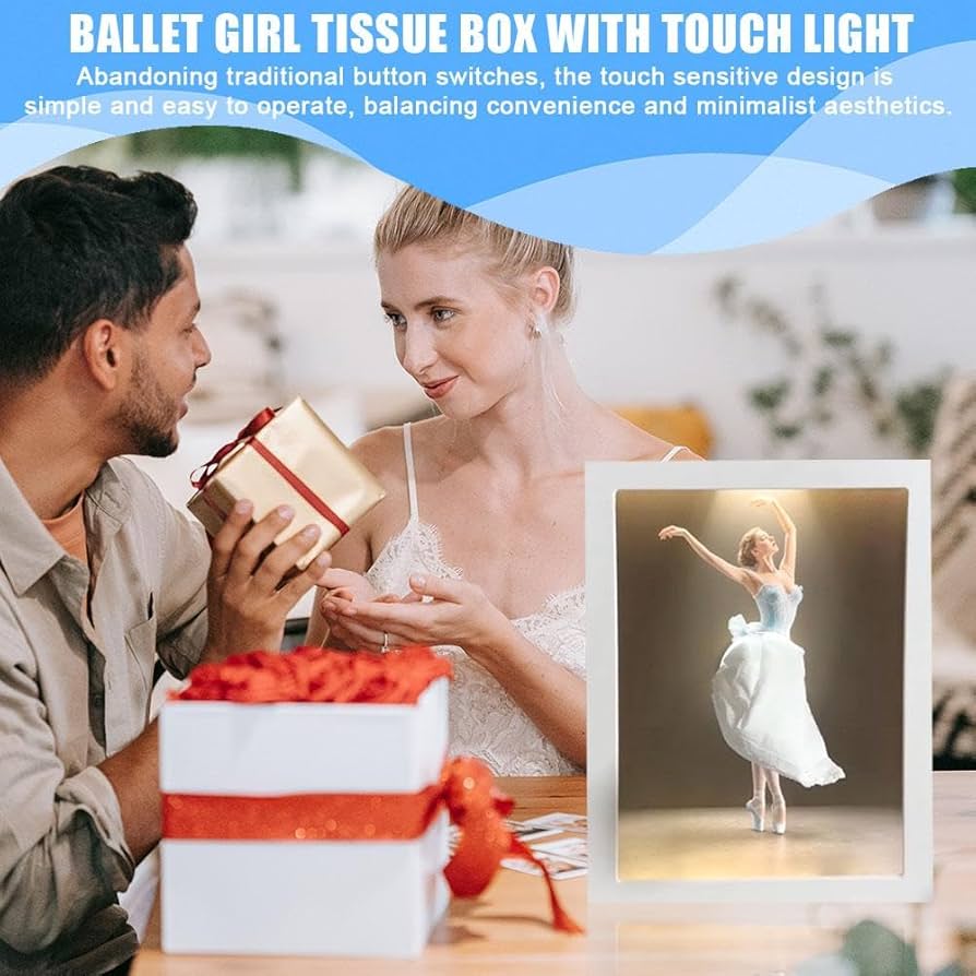 🏡Ballet Dancer Tissue Box with Light