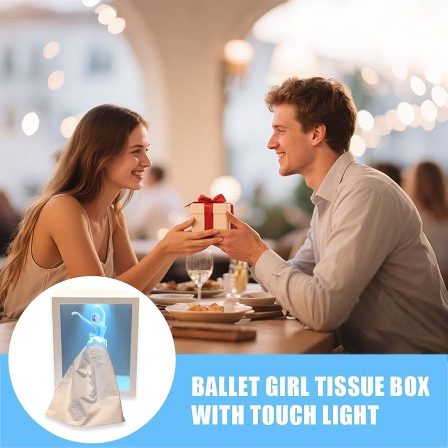 🏡Ballet Dancer Tissue Box with Light