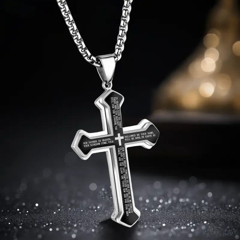📢📢LAST DAY SALE 50% OFF✝️ “The Lord's Prayer” Cross Necklace -- Unisex