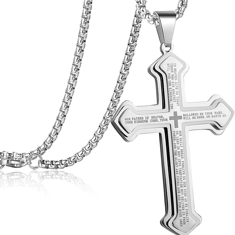 📢📢LAST DAY SALE 50% OFF✝️ “The Lord's Prayer” Cross Necklace -- Unisex