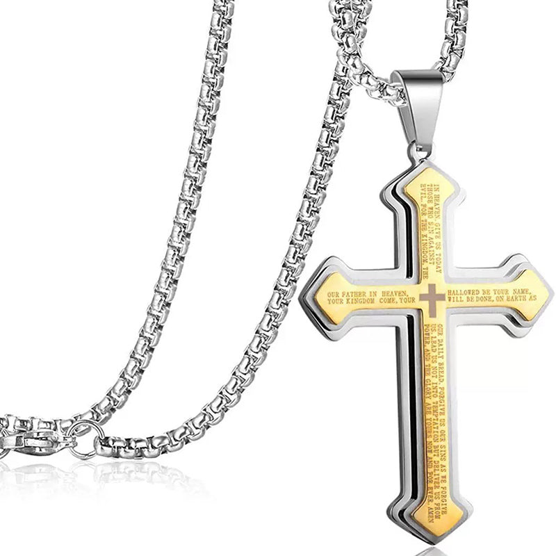 📢📢LAST DAY SALE 50% OFF✝️ “The Lord's Prayer” Cross Necklace -- Unisex